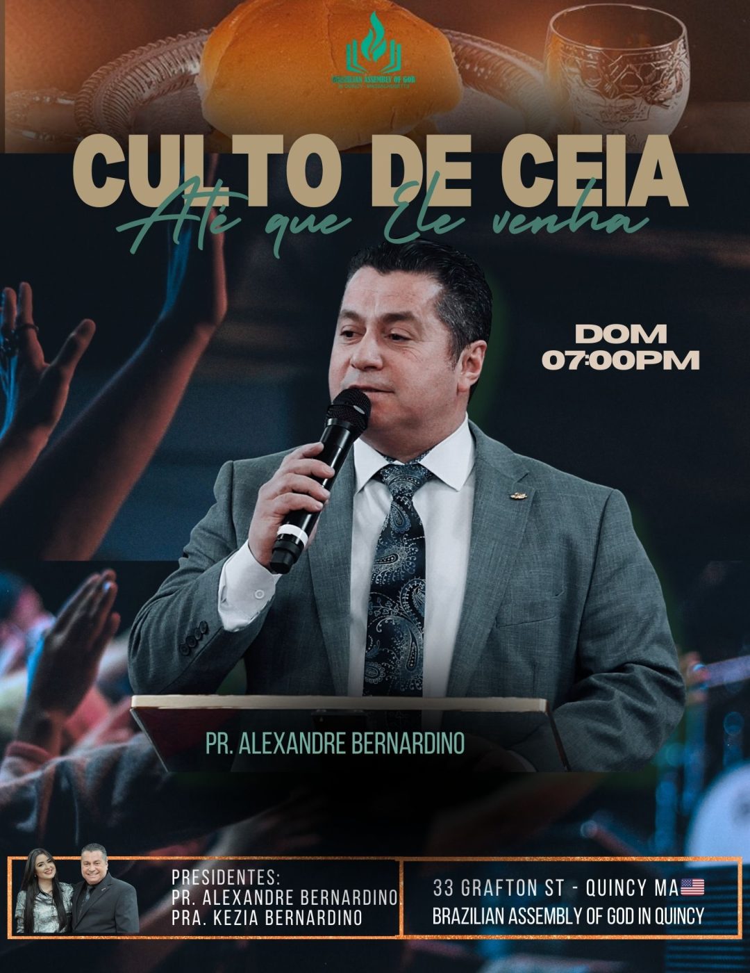 Culto de Santa Ceia Rústico Marrom Papel de Parede (1080 x 1400 px) (2)